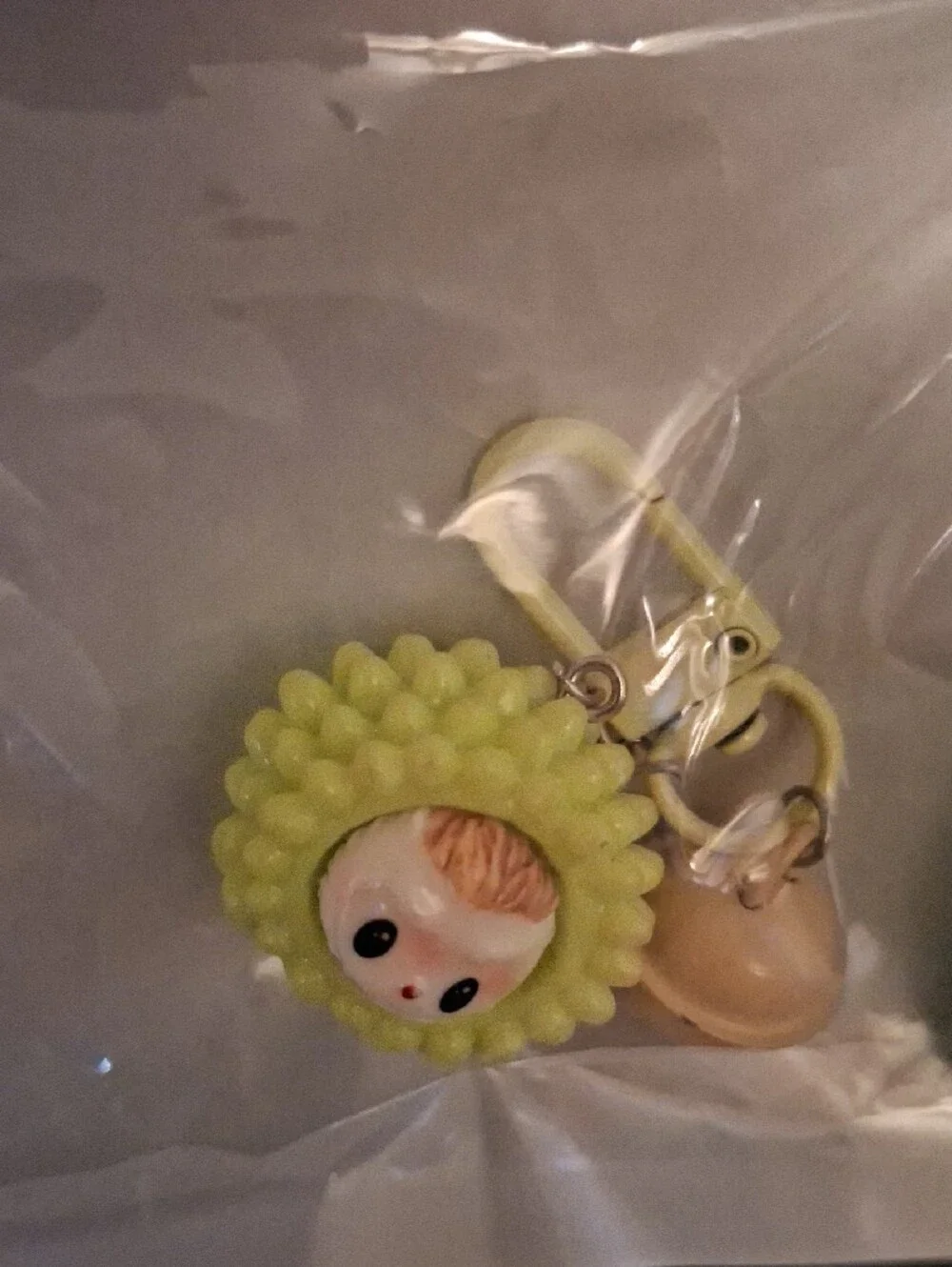 Kids Accessories Set - Purple and Yellow Cute Charms With Bag .